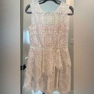 BCBGMaxAzria Cream Lace Dress